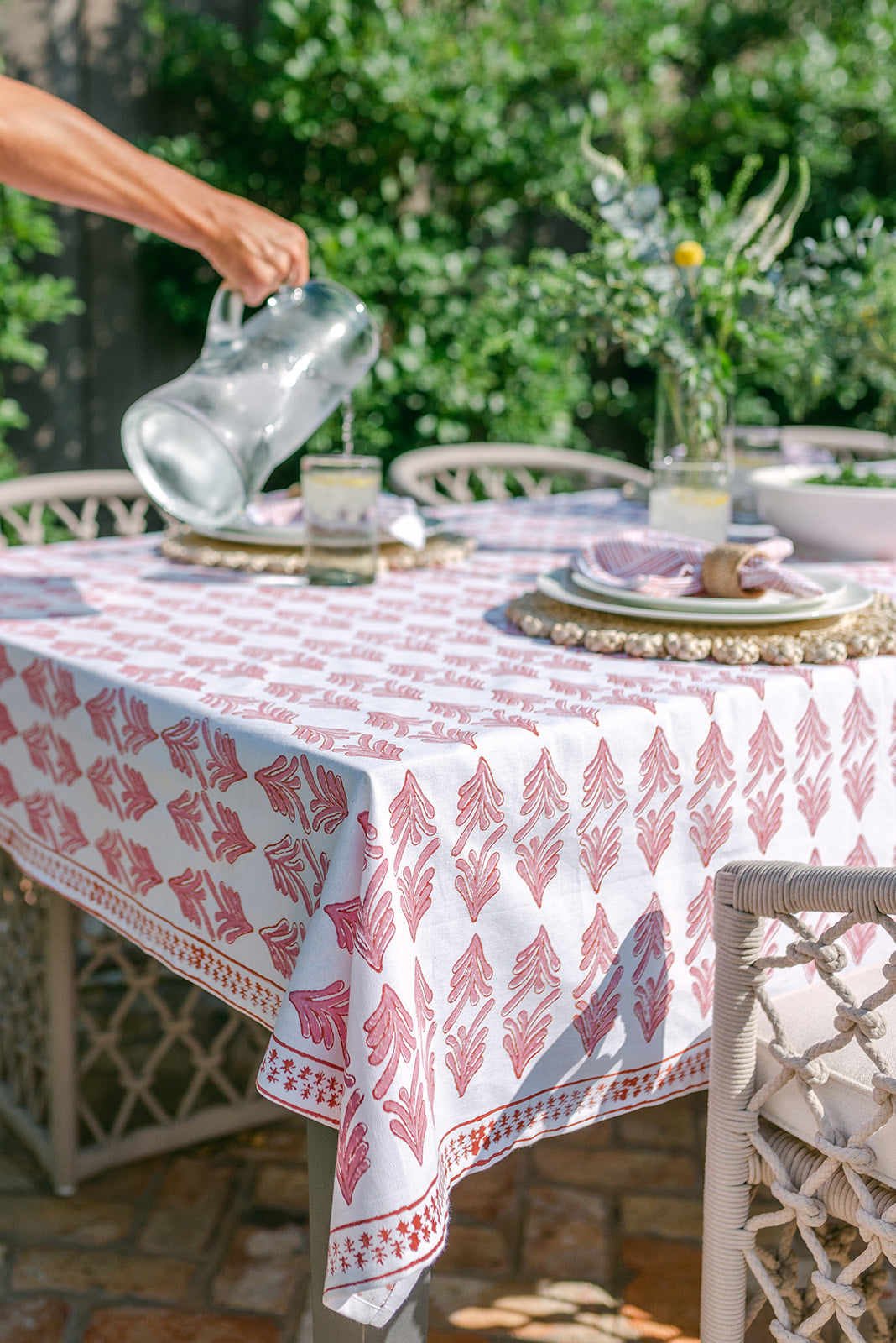 Tablecloth - Palmetto, Pink & Coral