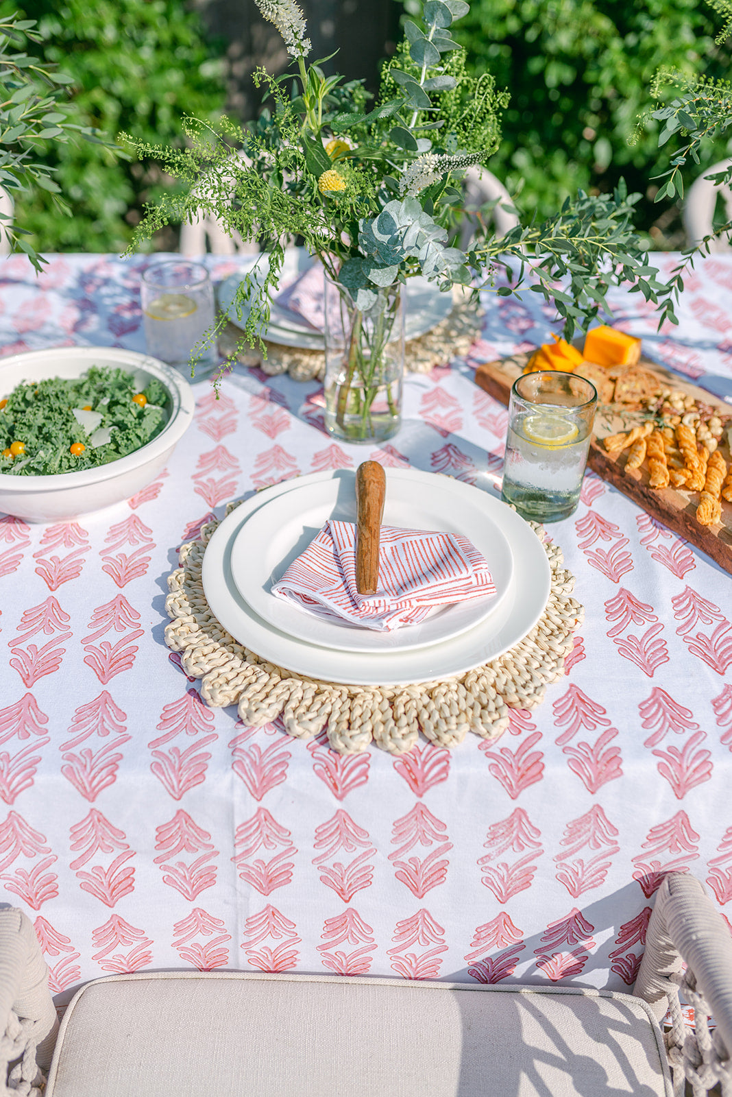 Tablecloth - Palmetto, Pink & Coral