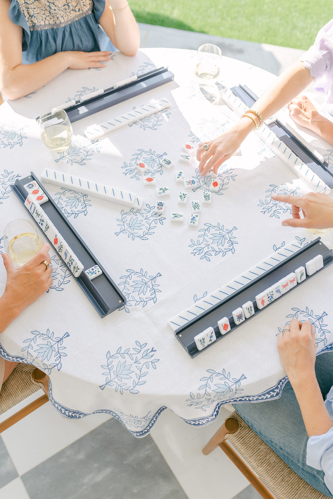 Table Throw - Lotus (Large), Uniform Blue & Navy