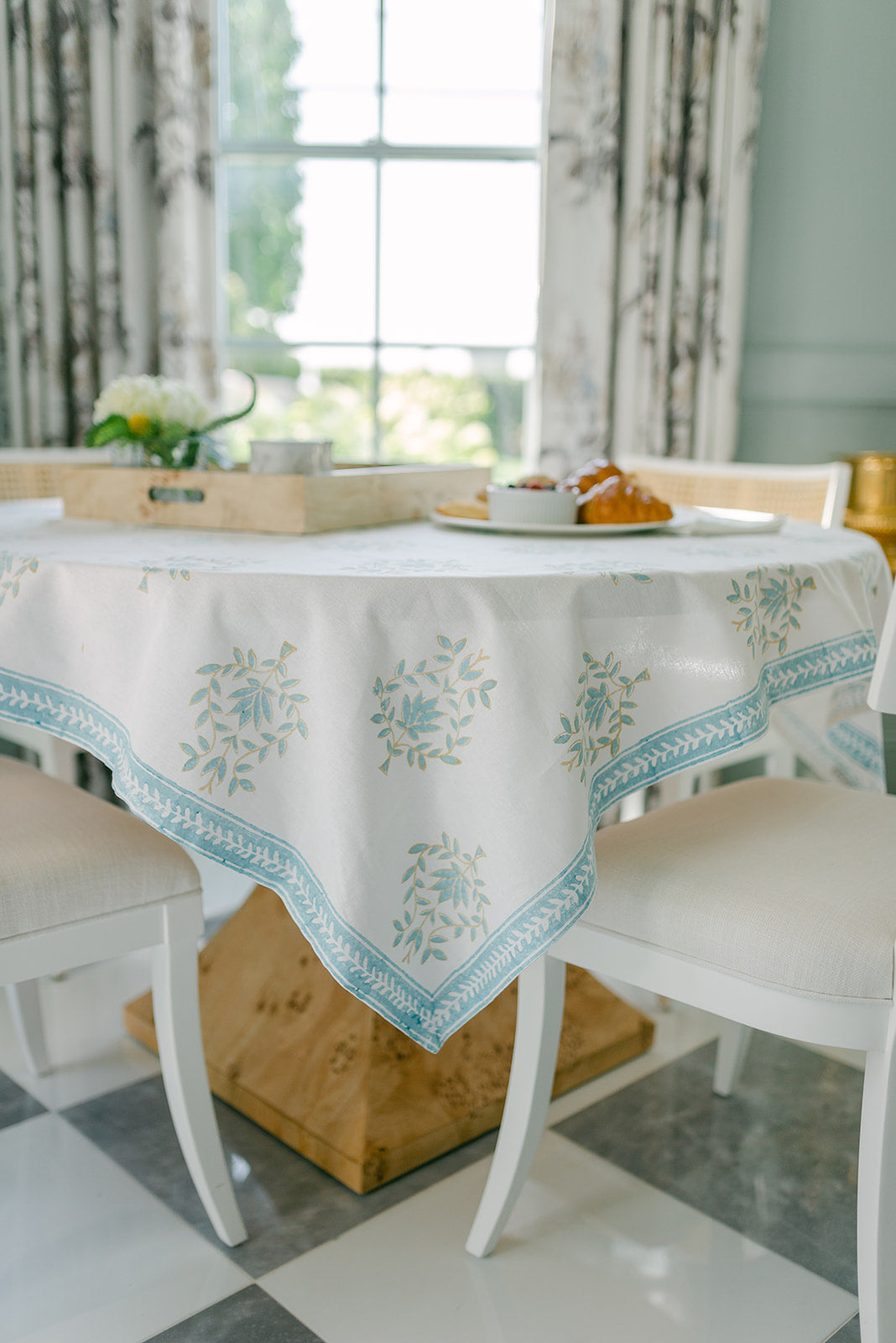 Table Throw - Lotus (Large), Saltwater & Neutral
