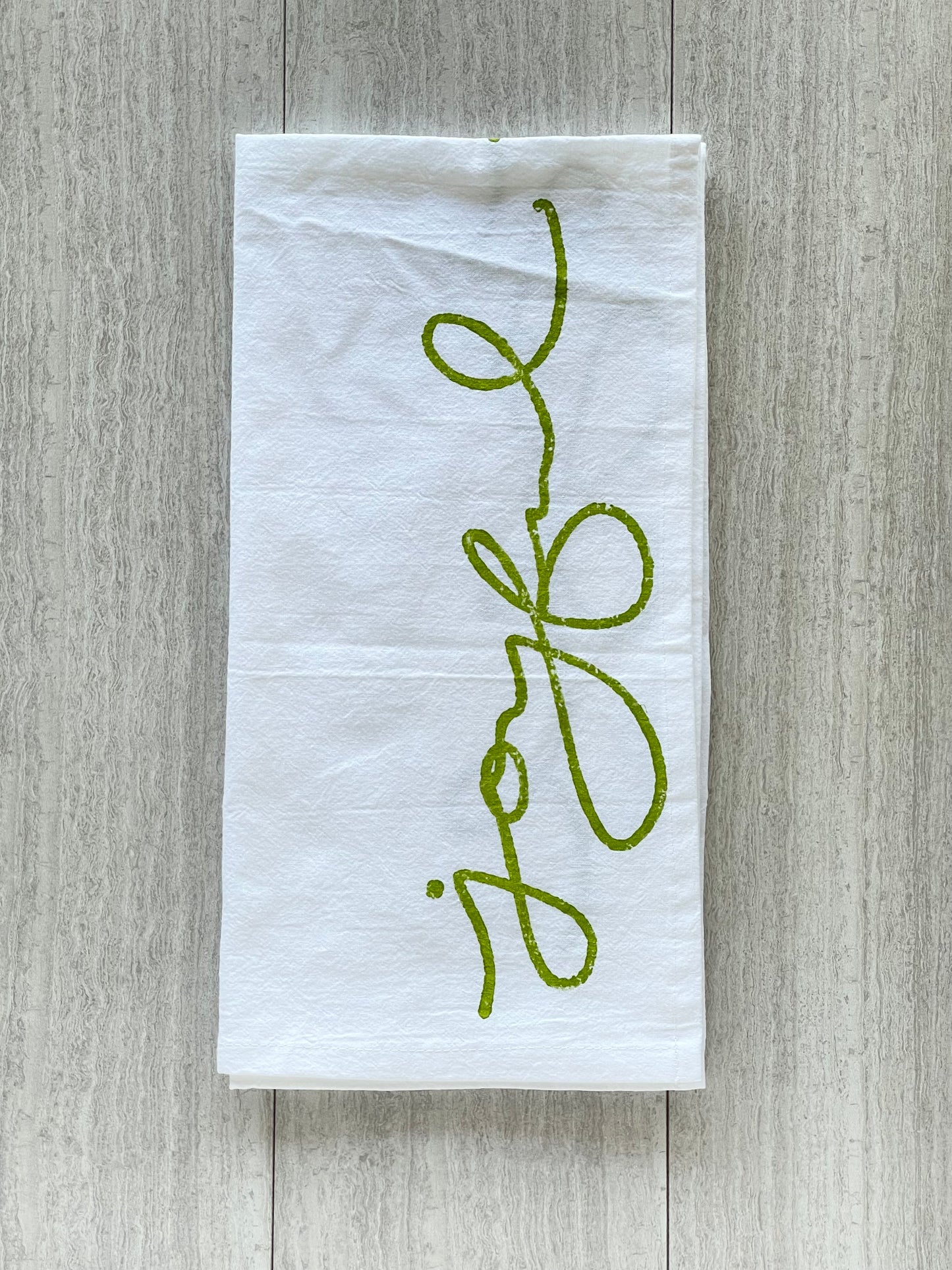 Tea Towel - Joyful, Lime