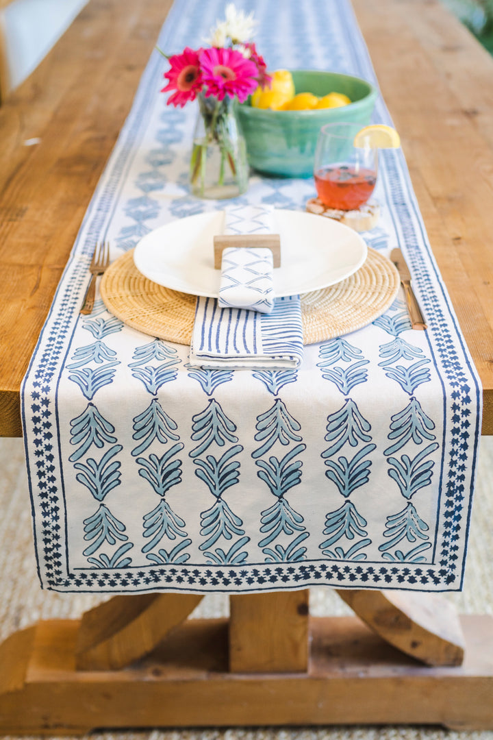 Table Runner - Palmetto, Uniform Blue & Navy