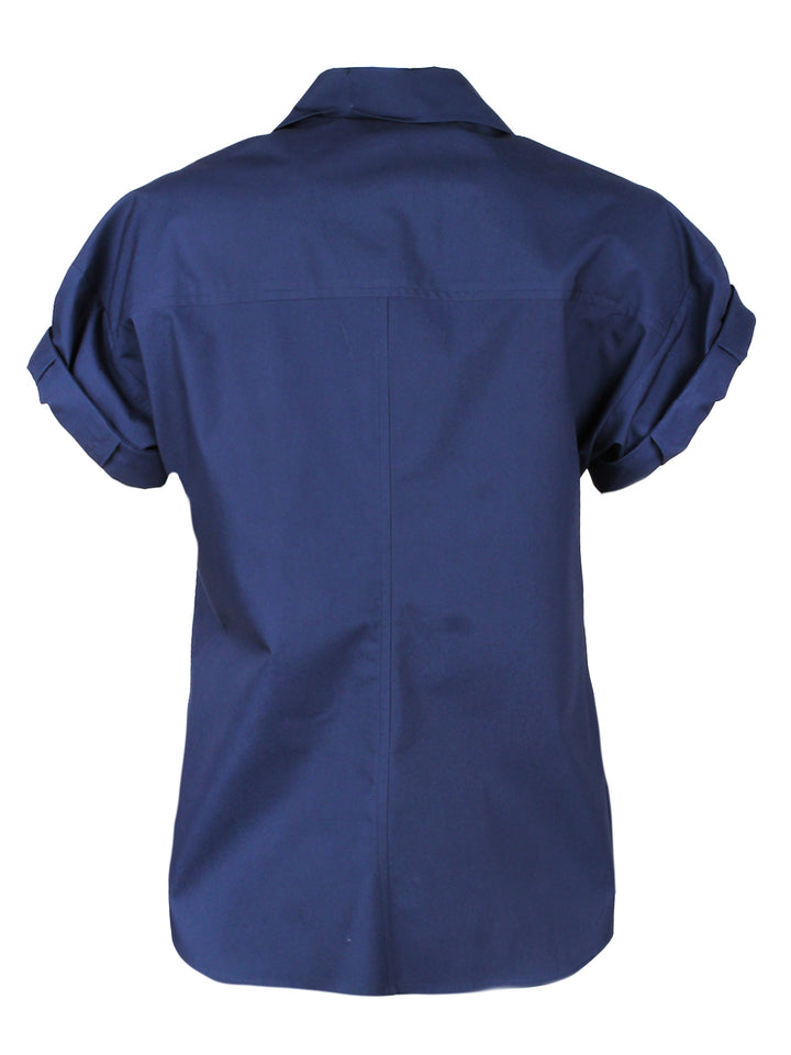 MENDED Roll Sleeve Camp Shirt Vara Dogwood Print