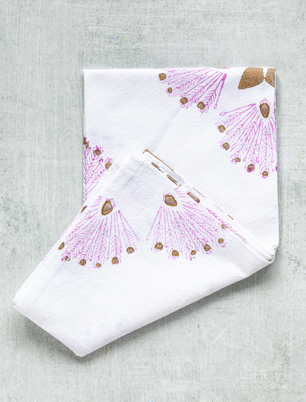 Tea Towel - Peacock Paradise, Lilac & Gold