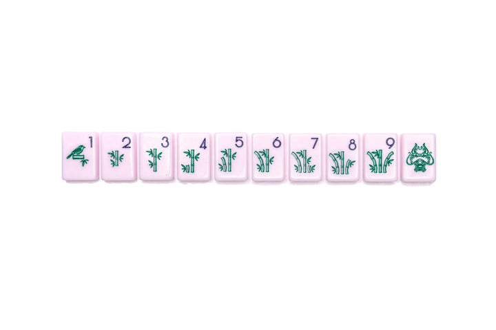 THE CHINOISERIE SET -  MAHJONG TILES:  POLISHED PINK