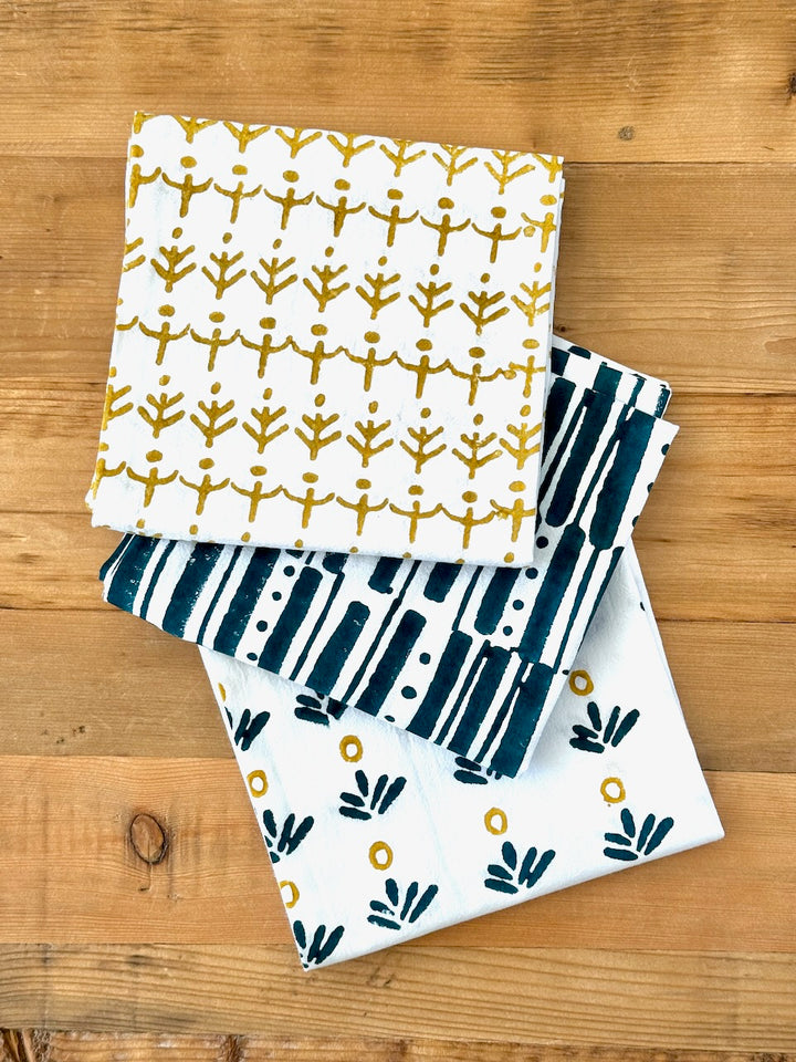Tea Towel - Otomi, Mustard