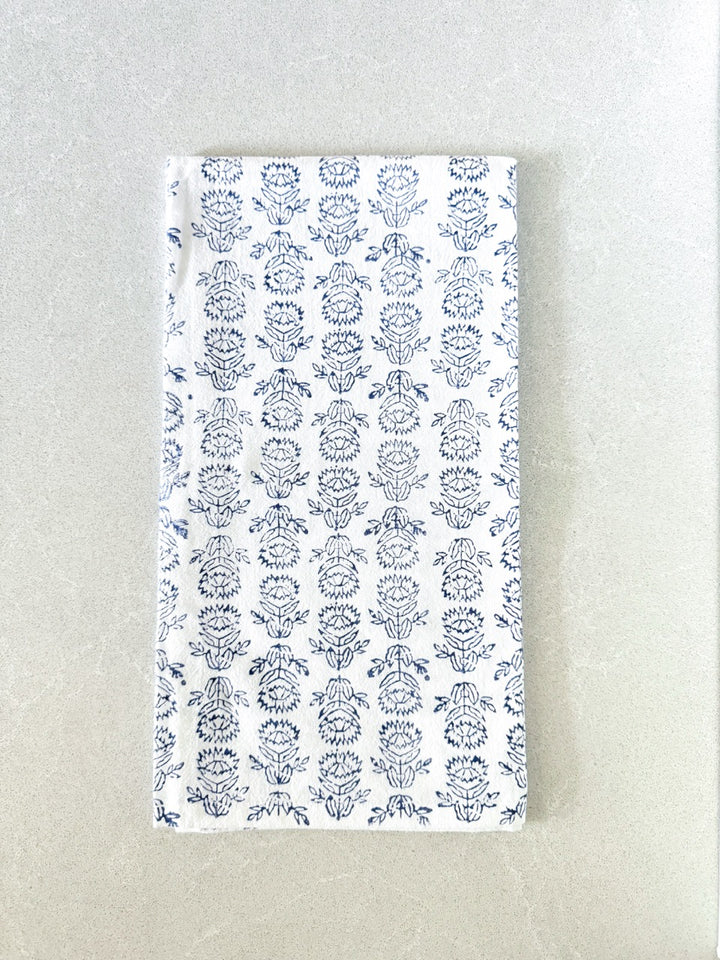 Tea Towel - Protea, Navy