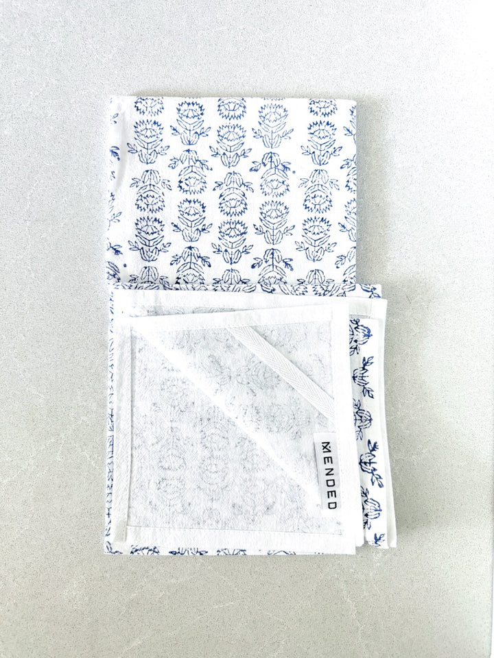 Tea Towel - Protea, Navy