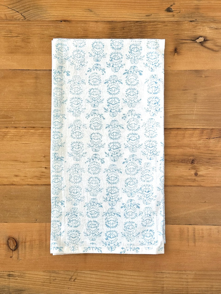 Tea Towel - Protea, Uniform Blue