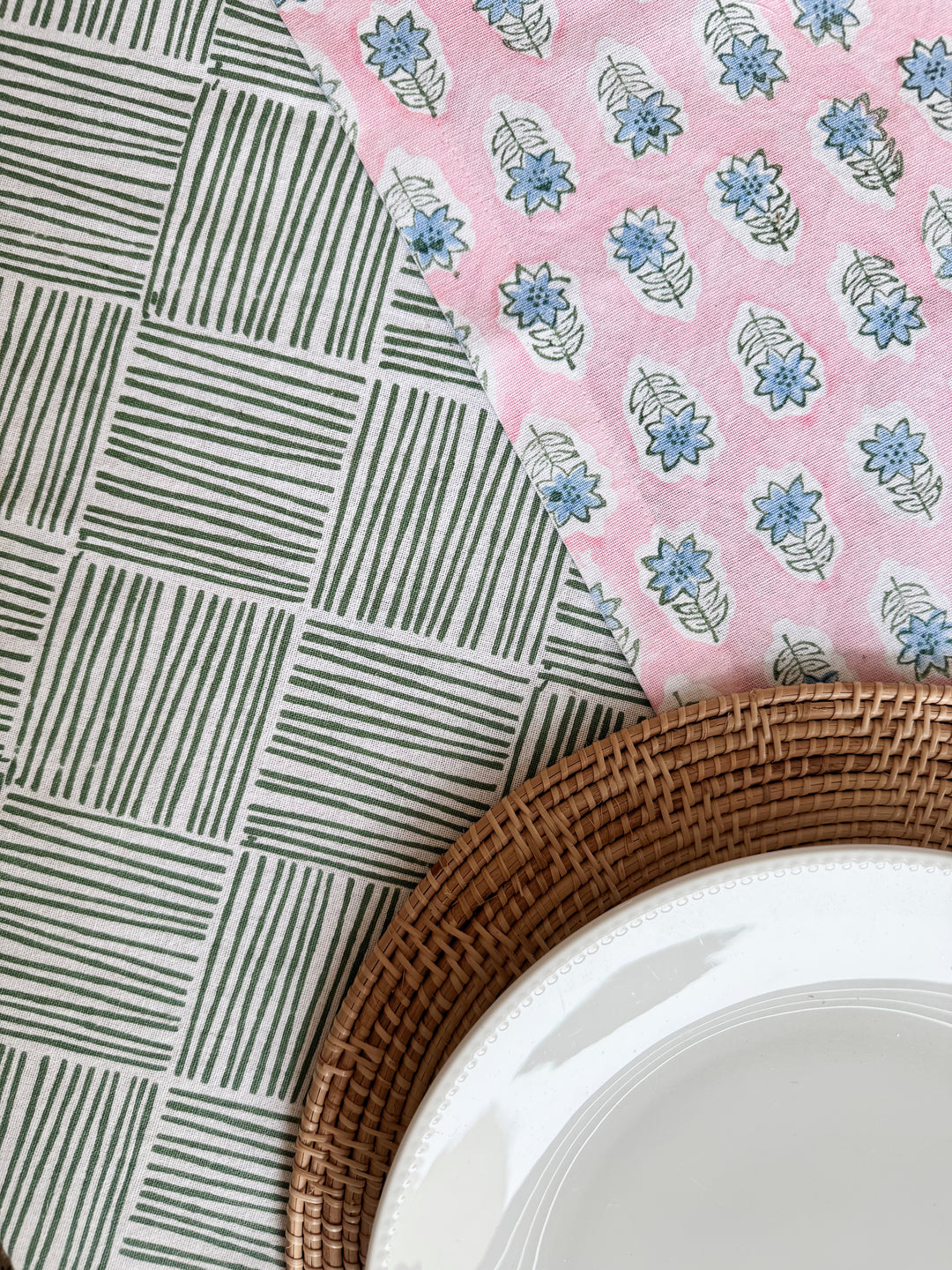 Tablecloth - Striped, Sage