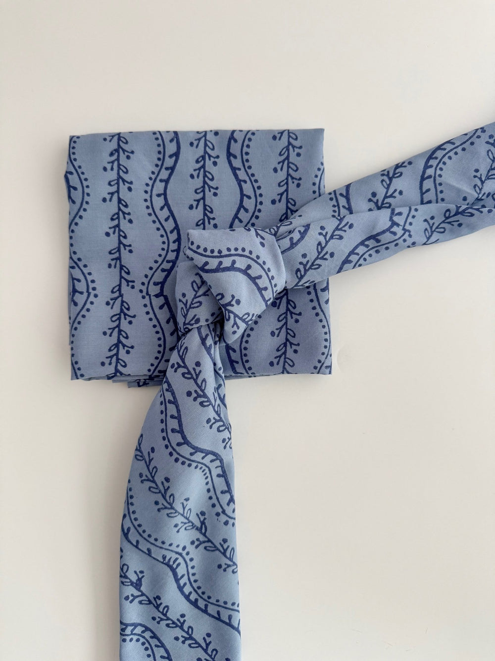 Bandana - Abigail, Light Blue & Navy - The Mended Company