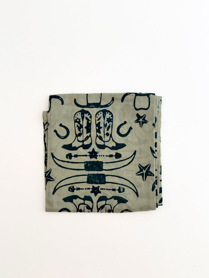 Bandana - Cowgirl, Sage - The Mended Company