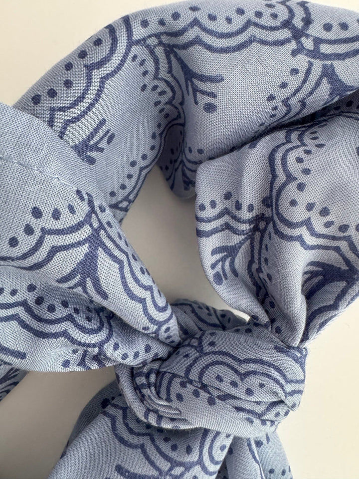 Bandana - Jaipur, Light Blue &amp; Navy - The Mended Company