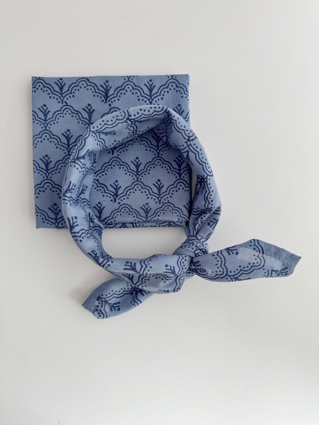 Bandana - Jaipur, Light Blue &amp; Navy - The Mended Company