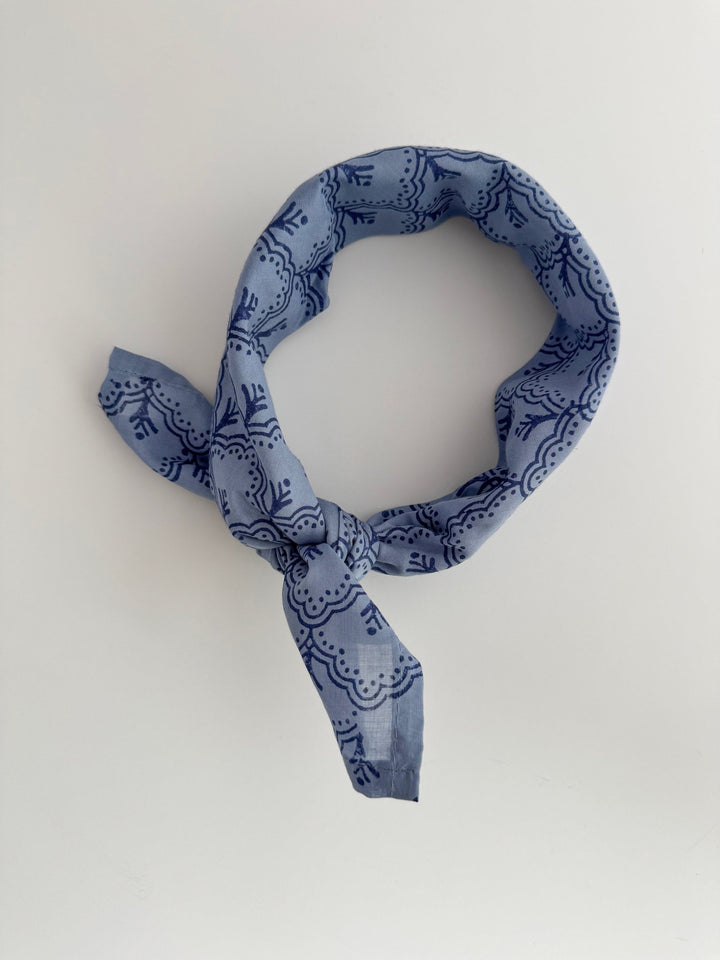 Bandana - Jaipur, Light Blue &amp; Navy - The Mended Company