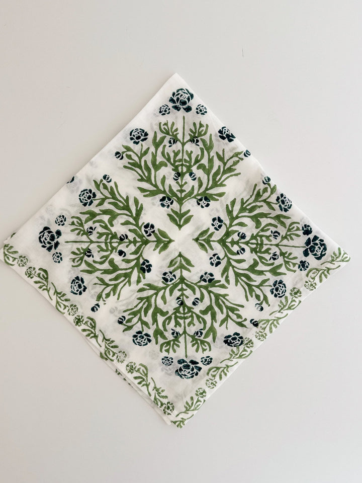 Bandana - Peony, Sage &amp; Midnight - The Mended Company