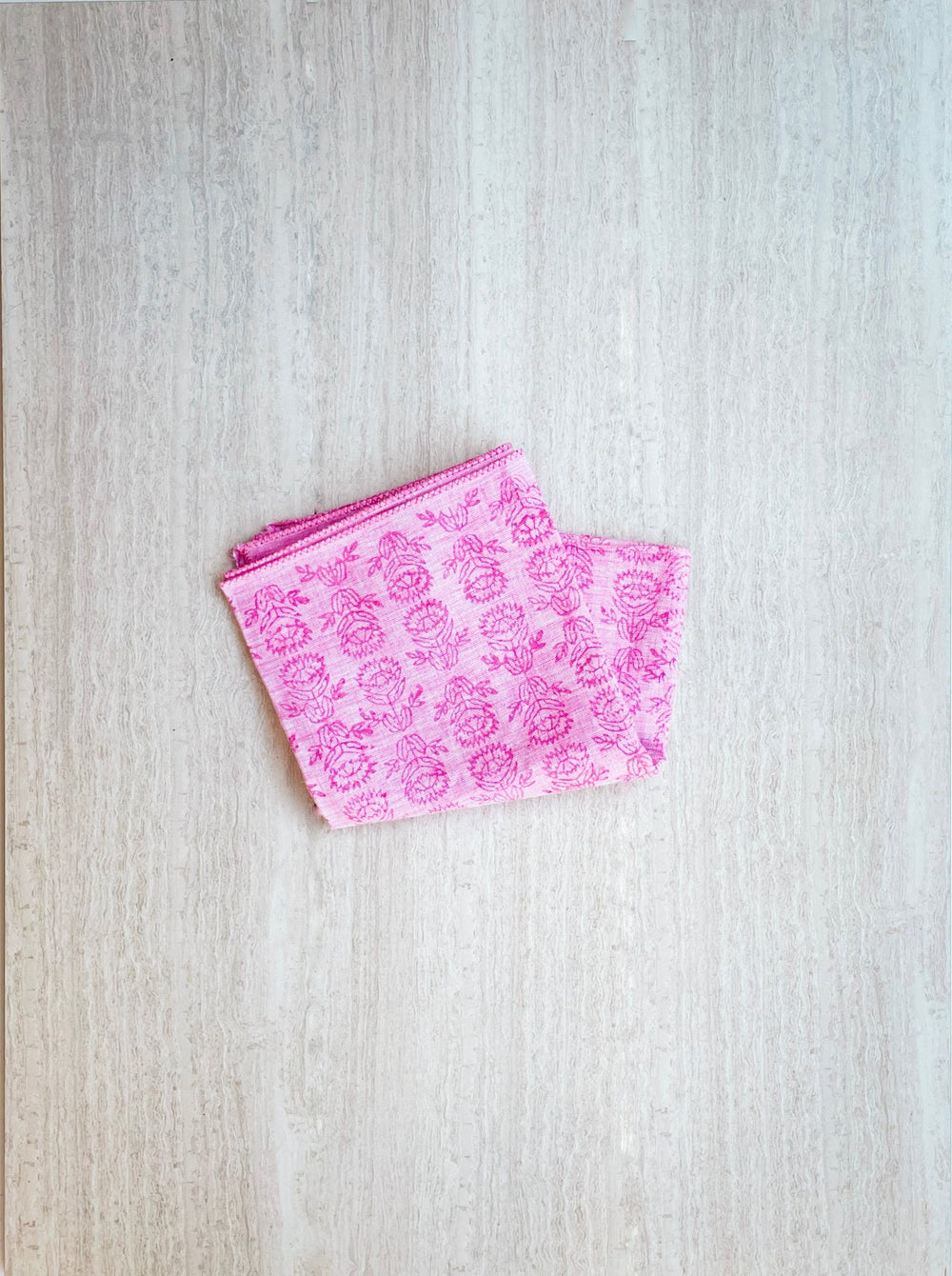 Bandana - Pink Linen with Protea, Pink - The Mended Company