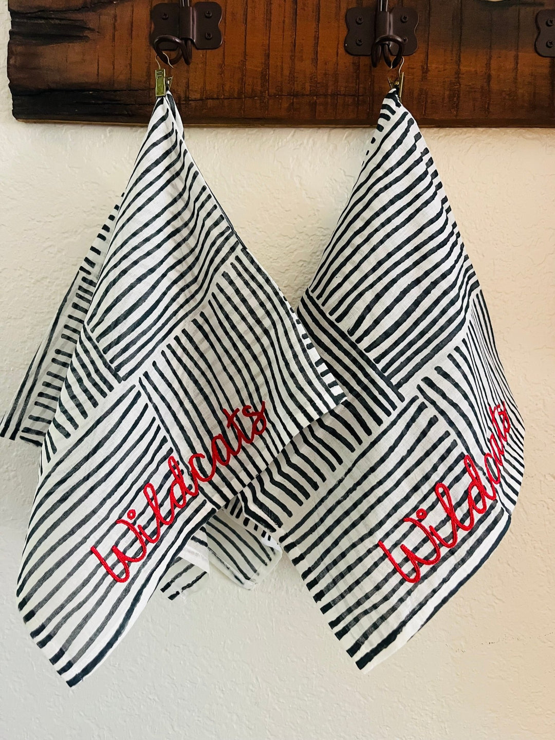 Bandana - Voile Black Striped, WILDCATS - The Mended Company