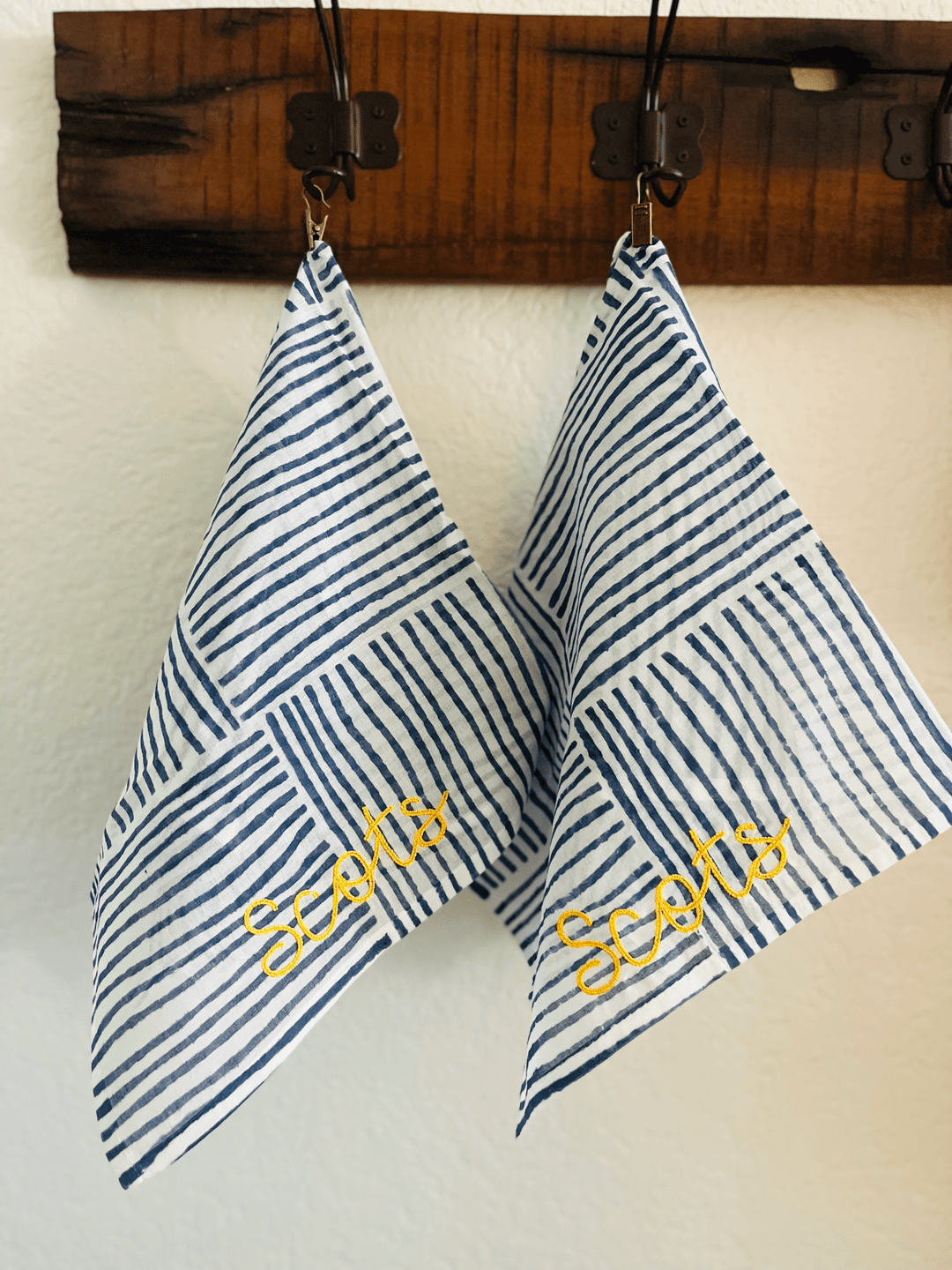 Bandana - Voile Navy Striped, SCOTS - The Mended Company