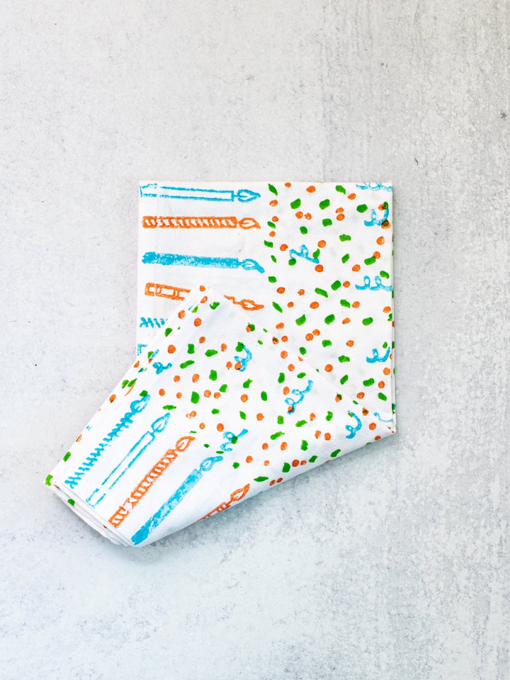 Birthday Tea Towel - Confetti - The Mended Company