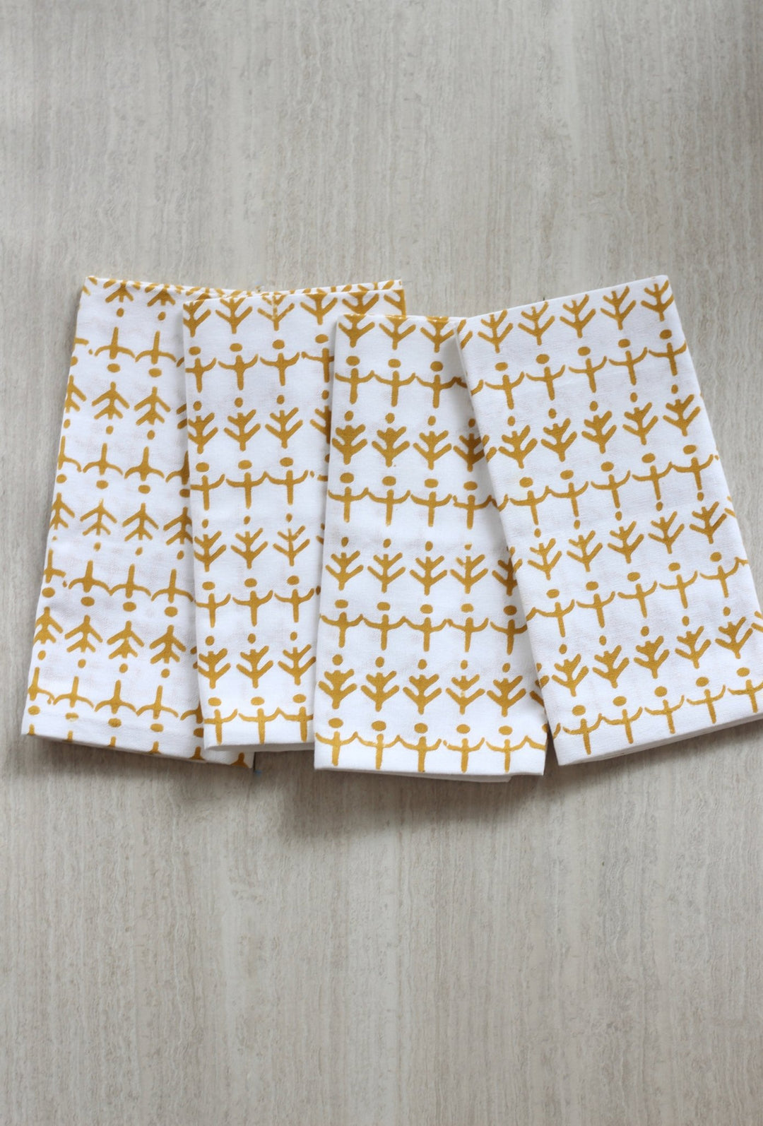 Dinner Napkins (set of 4) - Otomi, Mustard - The Mended Company