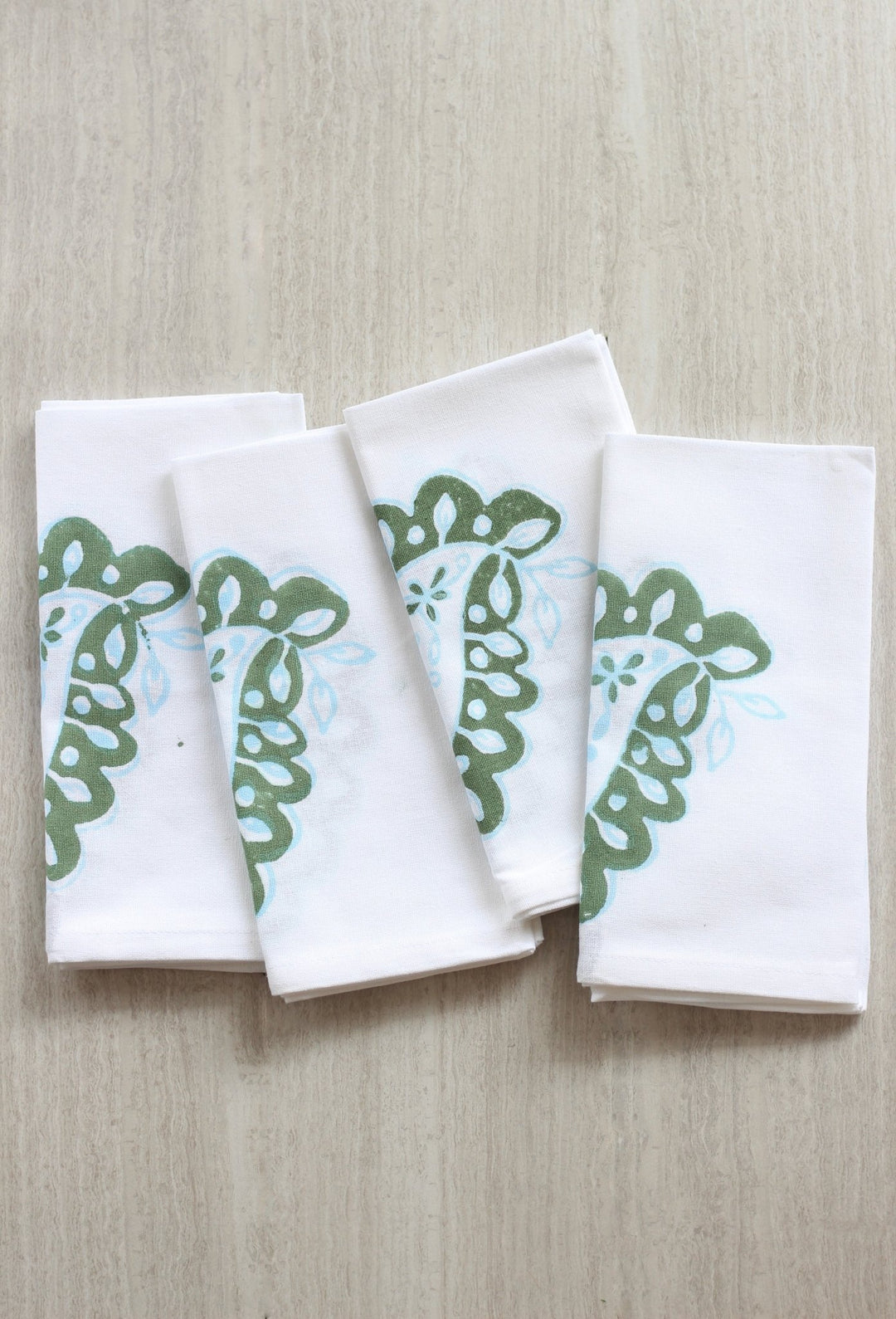 Dinner Napkins (set of 4) - Paisley Park, Sage & Sky Blue - The Mended Company