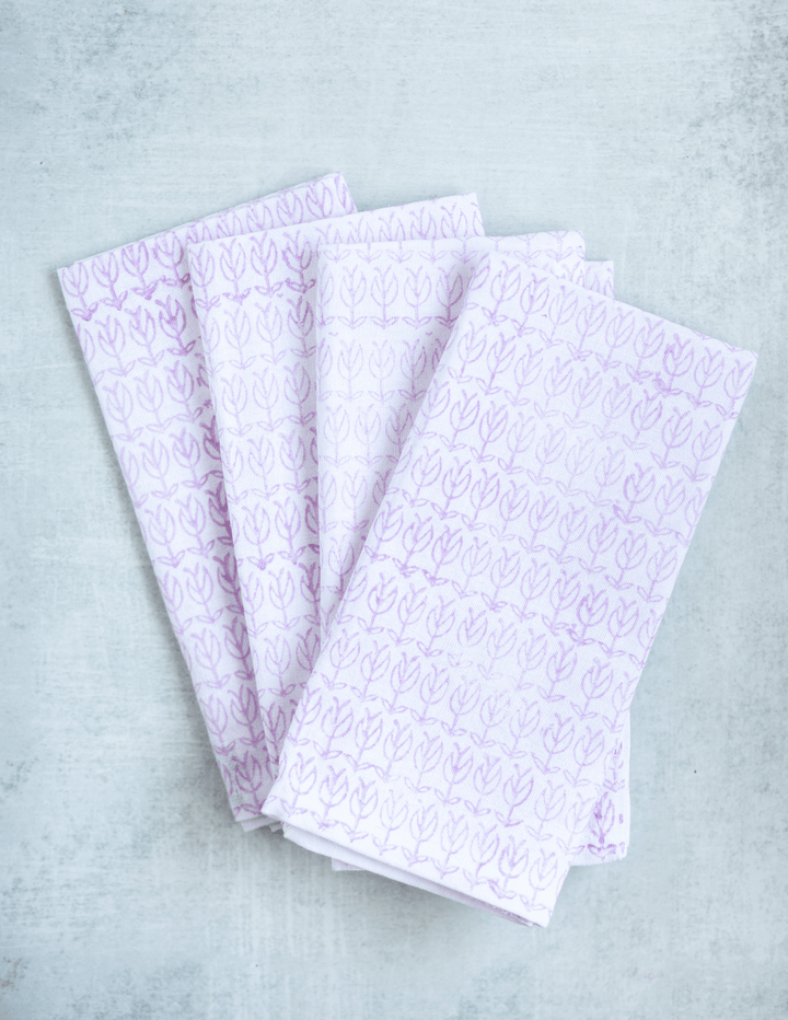 Dinner Napkins (set of 4) - Sprout, Lilac - The Mended Company