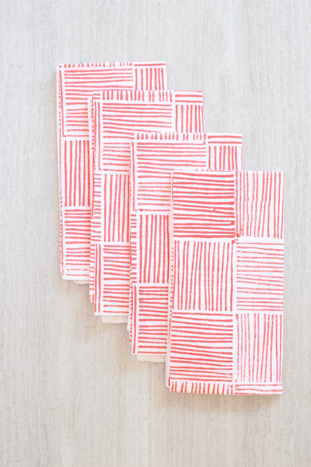Dinner Napkins (set of 4) - Striped, Tropical - The Mended Company