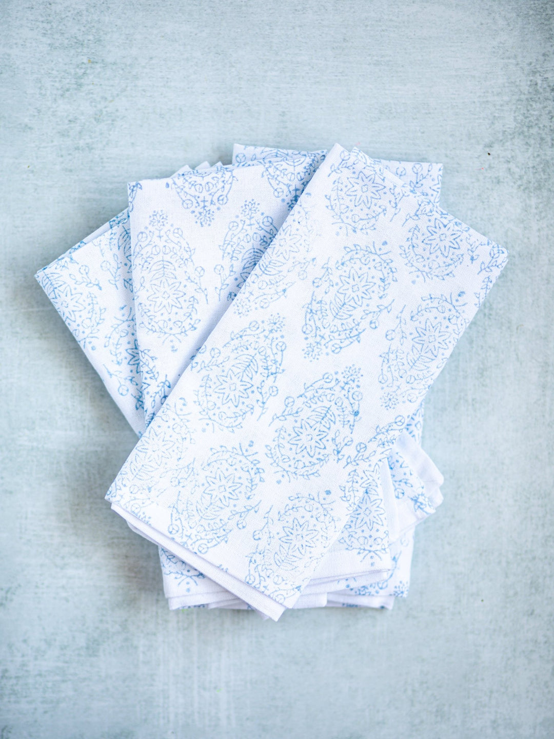 Dinner Napkins (set of 4) - Vara, Uniform Blue - The Mended Company