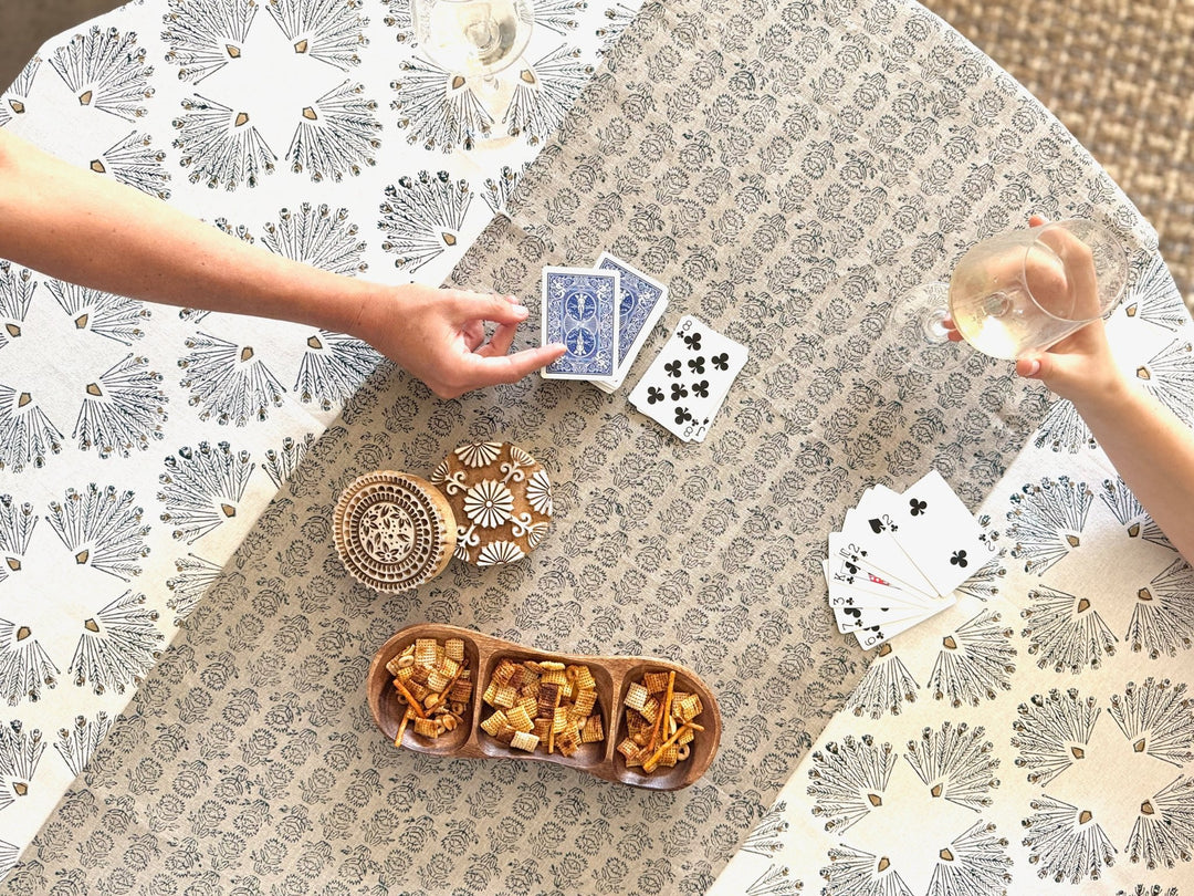 Hand - Carved Wooden Block Coaster - Daisy - The Mended Company