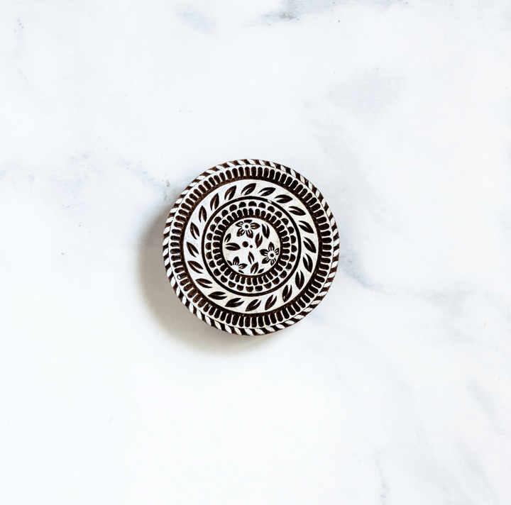 Hand - Carved Wooden Block Coaster - Sunny - The Mended Company