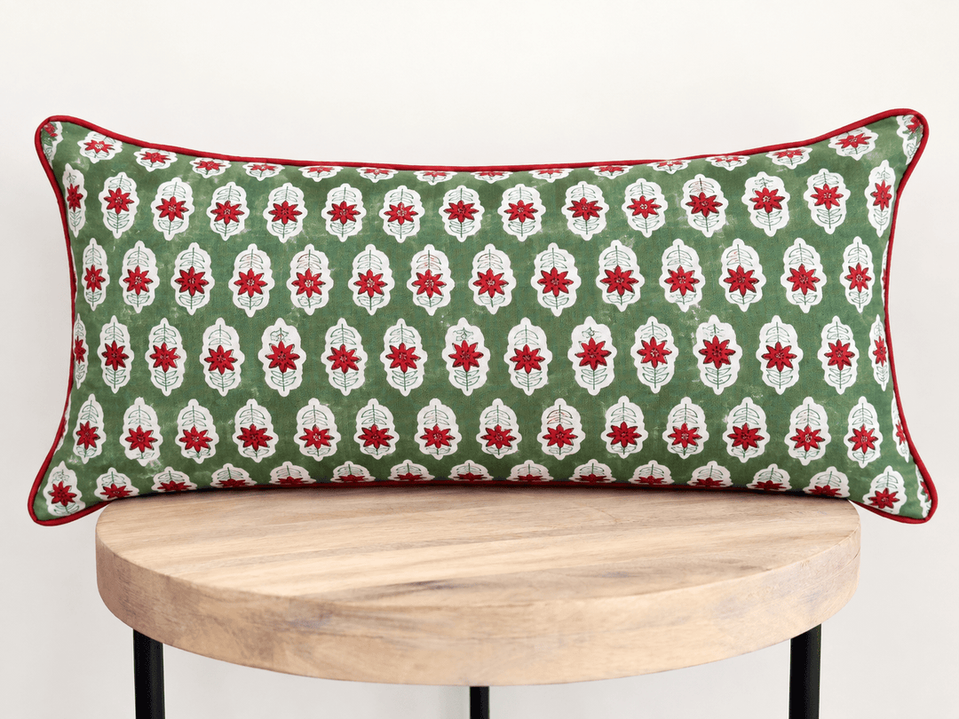 Lumbar Pillow Sham -Christmas Lily - The Mended Company