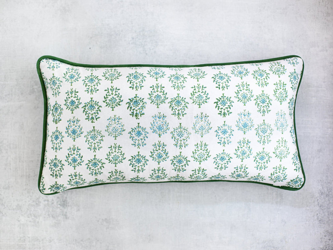 Lumbar Pillow Sham - Lotus, Sage & Uniform Blue - The Mended Company