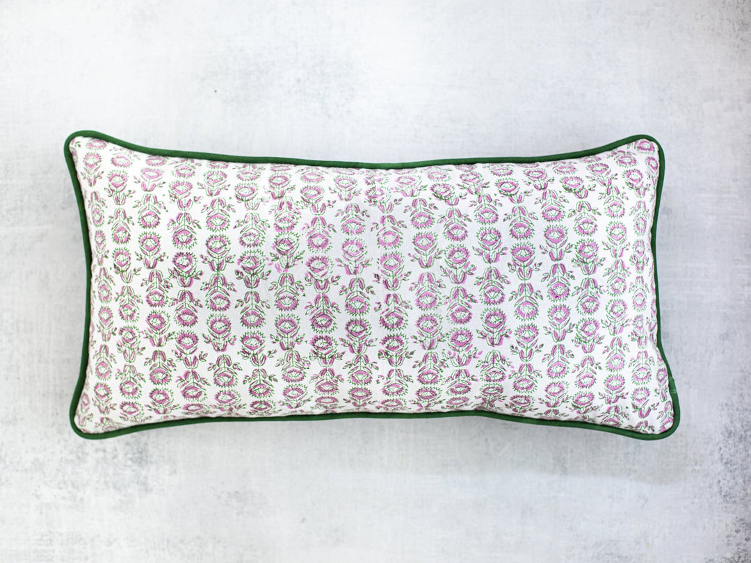 Lumbar Pillow Sham - Protea, Sage & Lilac - The Mended Company