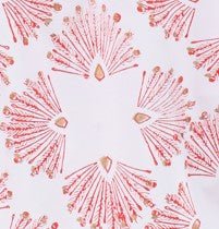 MENDED Jenny Top Coral Peacock Print - The Mended Company