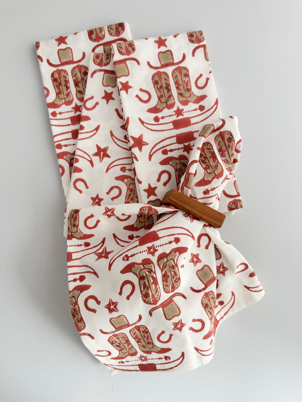 Organic Ivory Napkins (set of 4) - Cowgirl, Terracotta - The Mended Company