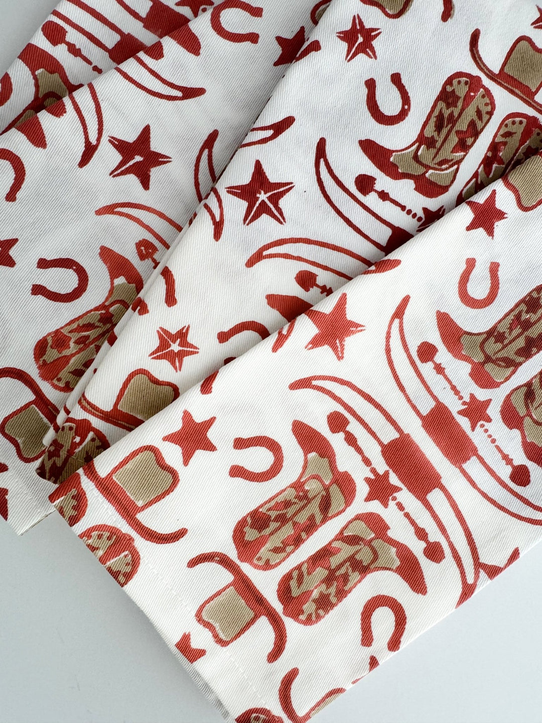 Organic Ivory Napkins (set of 4) - Cowgirl, Terracotta - The Mended Company