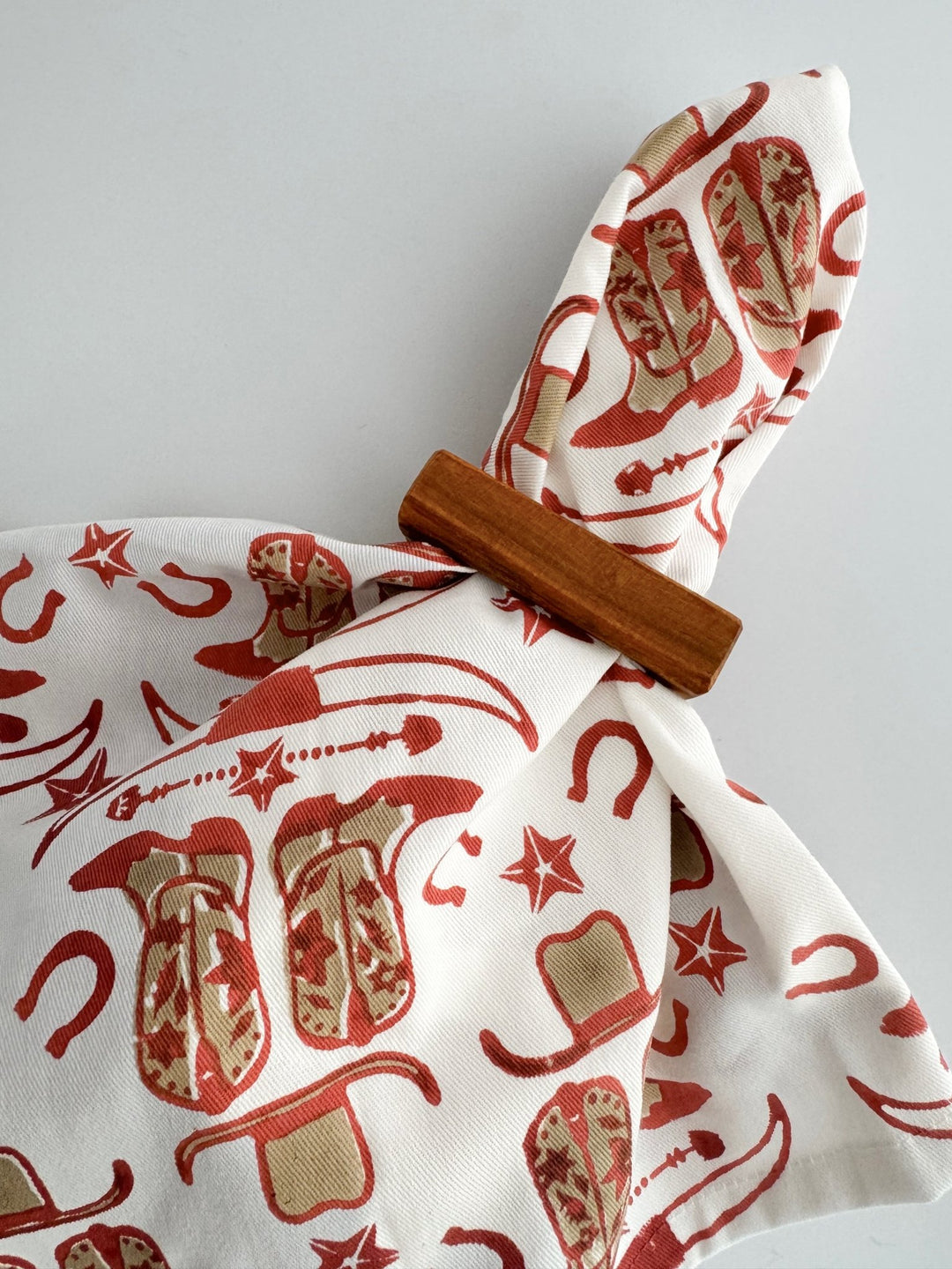 Organic Ivory Napkins (set of 4) - Cowgirl, Terracotta - The Mended Company