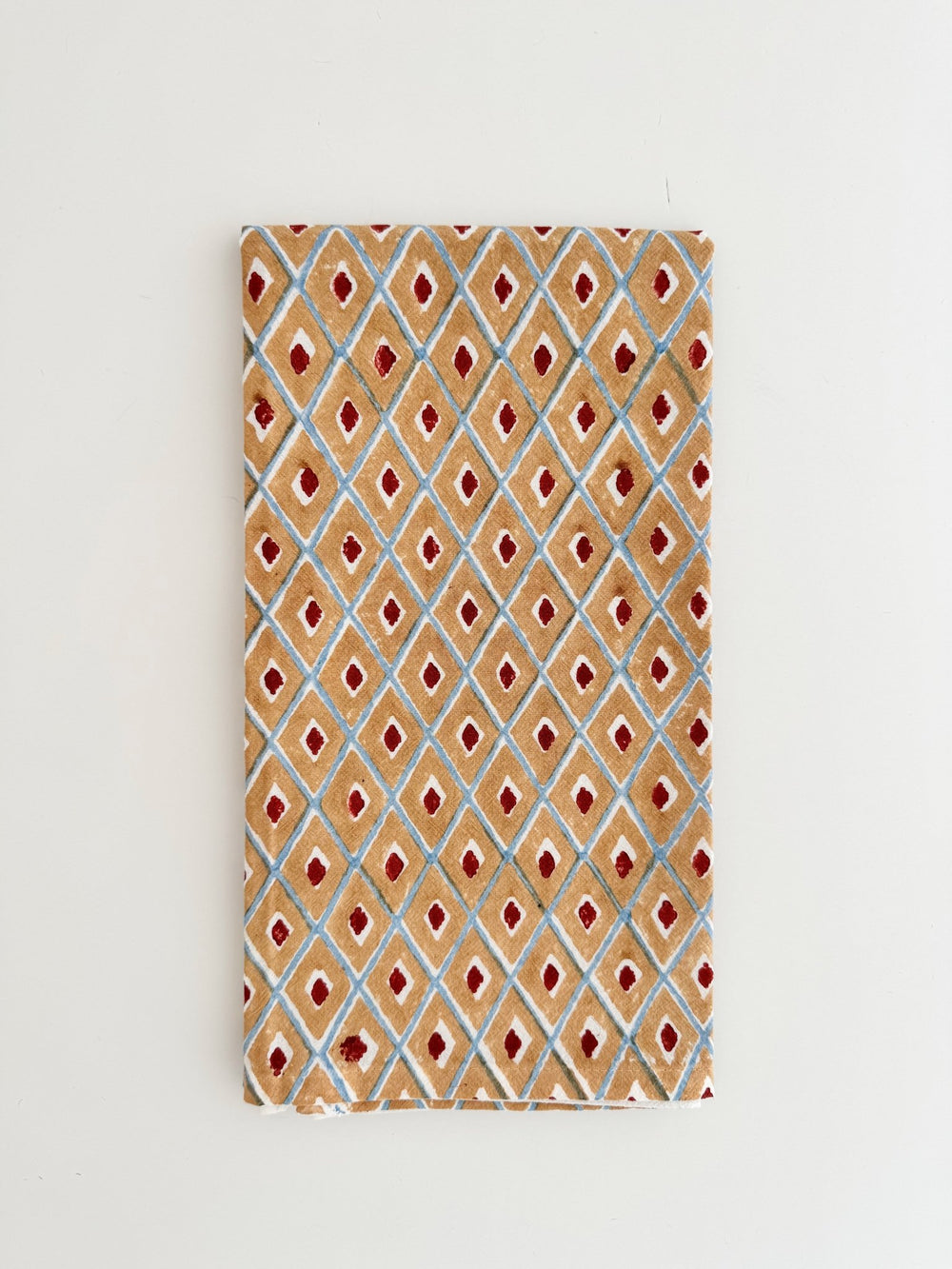 Organic Ivory Napkins (set of 4) - Ikat, Chai - The Mended Company