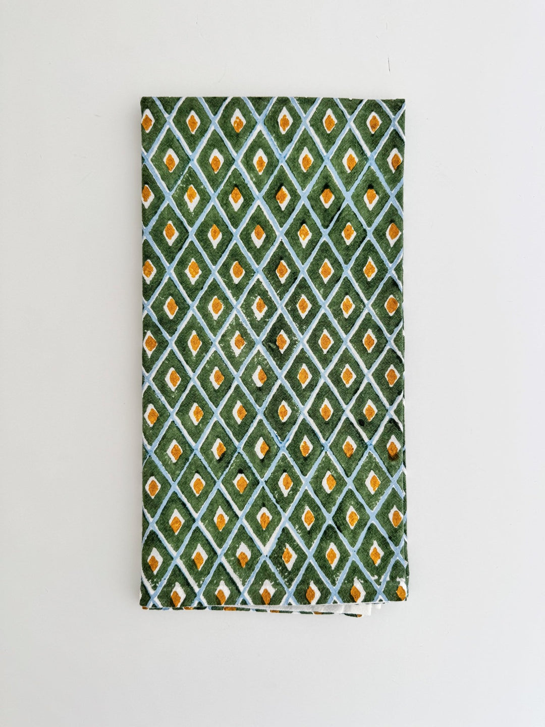 Organic Ivory Napkins (set of 4) - Ikat, Sage - The Mended Company
