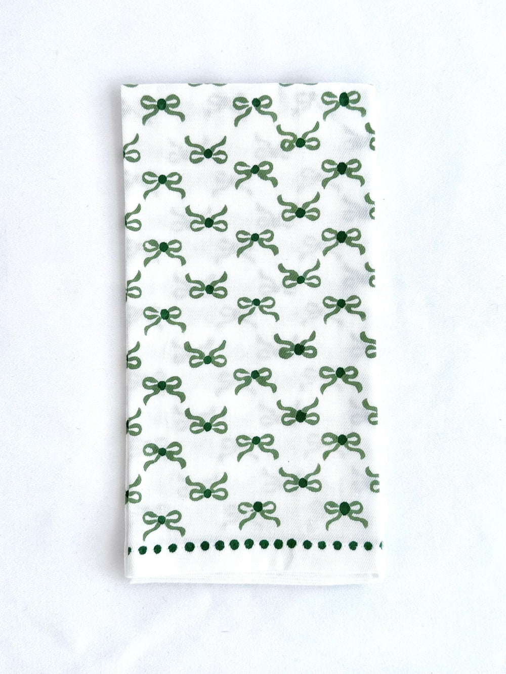 Organic Napkins (set of 4) - Bows - Sage & Evergreen - The Mended Company