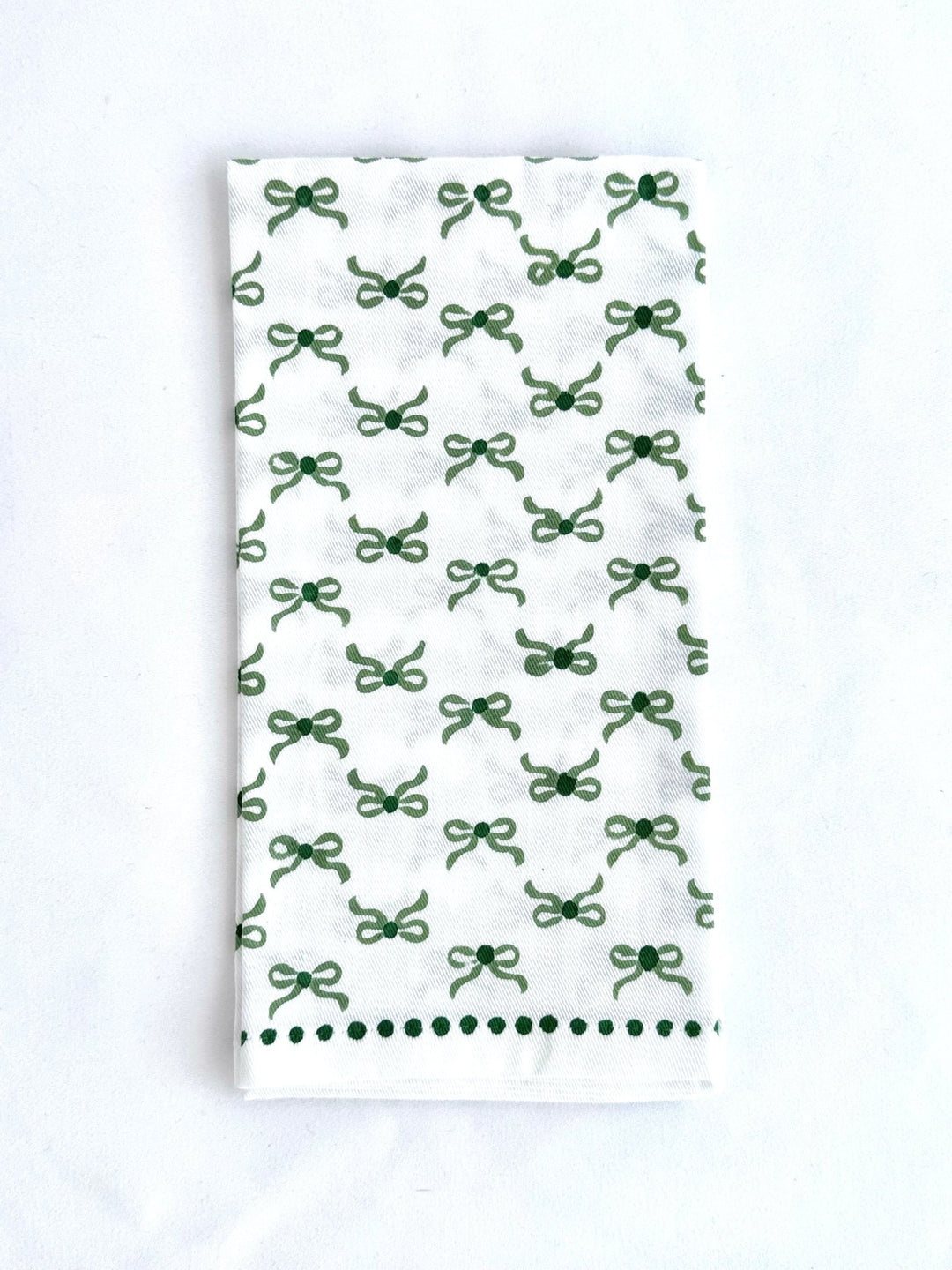 Organic Napkins (set of 4) - Bows - Sage & Evergreen - The Mended Company