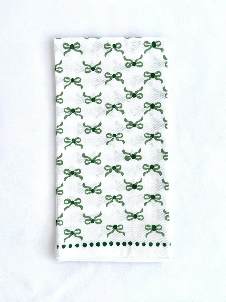 Organic Napkins (set of 4) - Bows - Sage &amp; Evergreen - The Mended Company