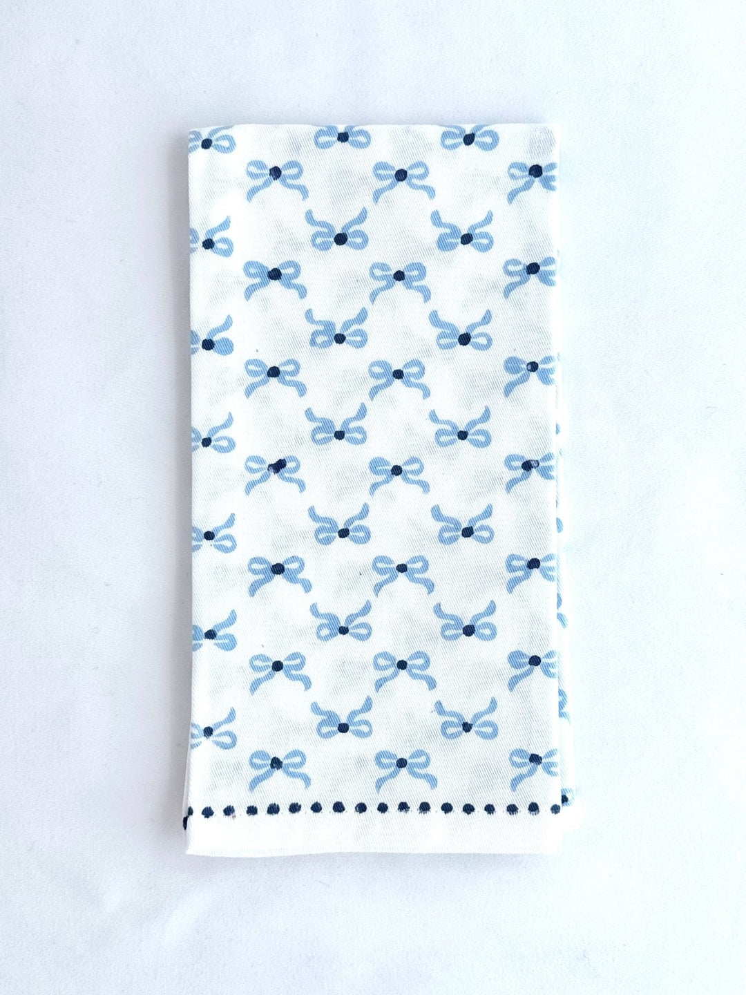 Organic Napkins (set of 4) - Bows - Uniform Blue & Navy - The Mended Company