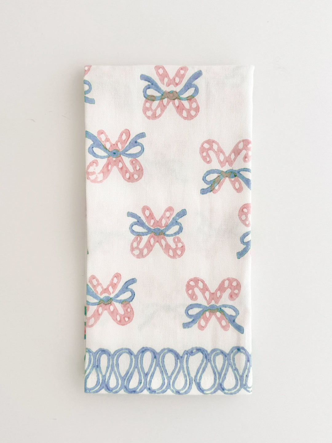 Organic Napkins (set of 4) - Candy Cane (small), Rose - The Mended Company