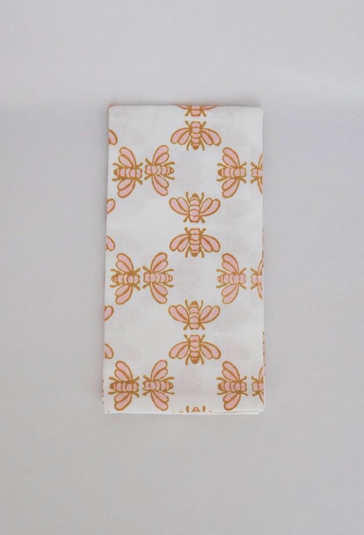 Organic Napkins (set of 4) - Honeybee - Rose &amp; Mustard - The Mended Company