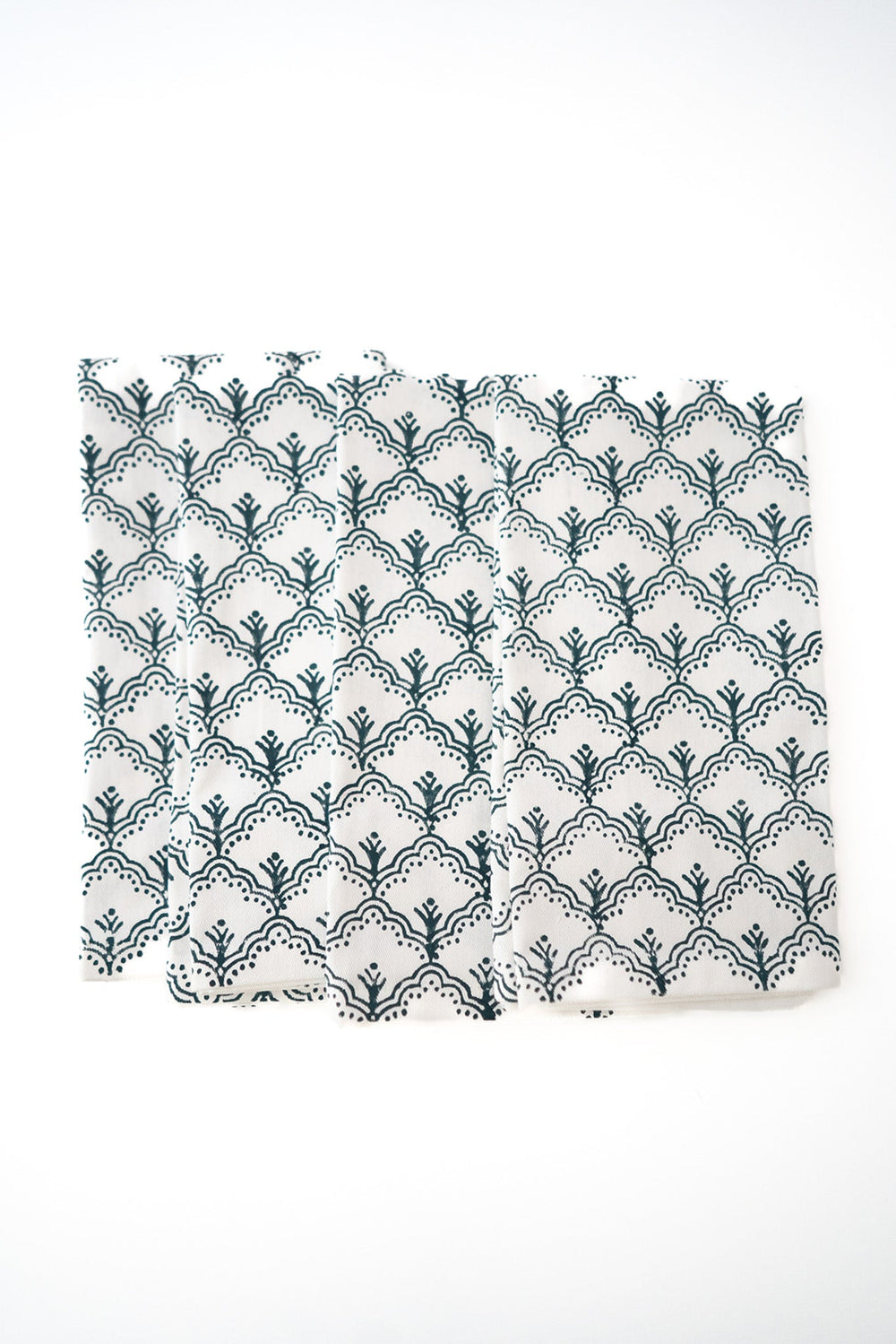 Organic Napkins (set of 4) - Jaipur, Midnight - The Mended Company