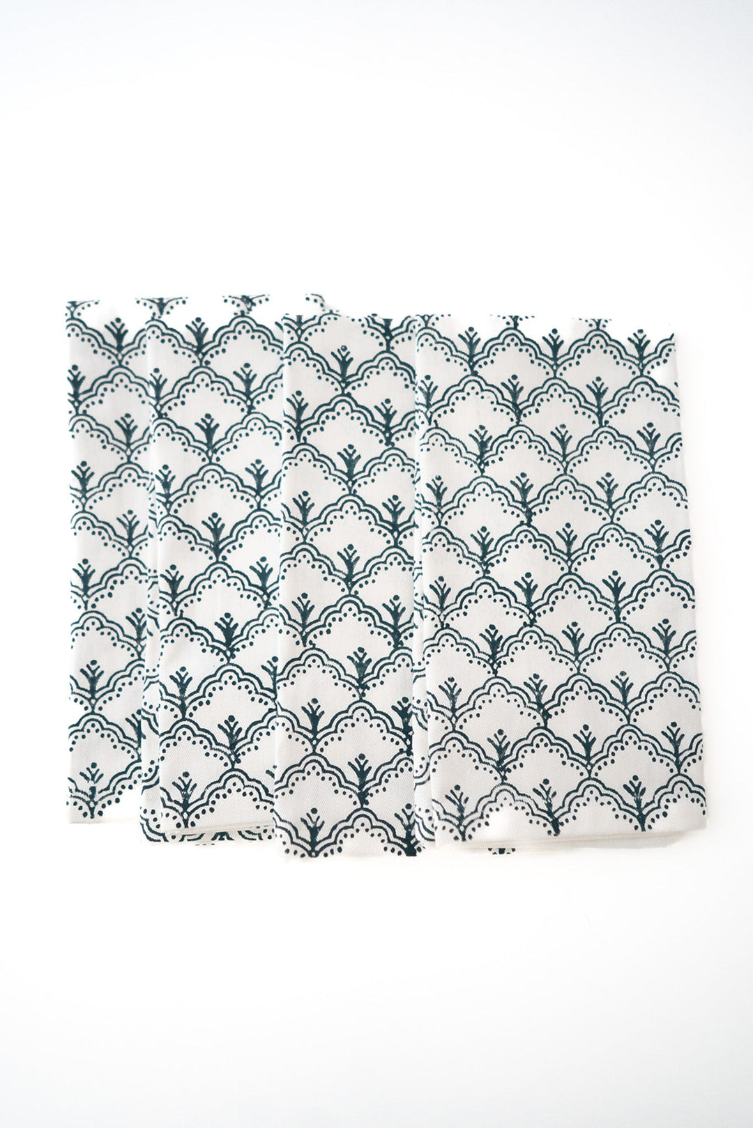 Organic Napkins (set of 4) - Jaipur, Midnight - The Mended Company
