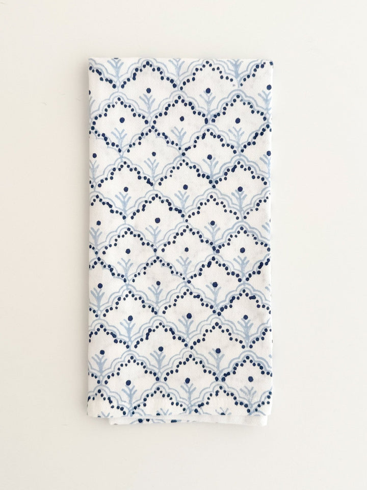 Organic Napkins (set of 4) - Jaipur, Navy &amp; Uniform Blue - The Mended Company
