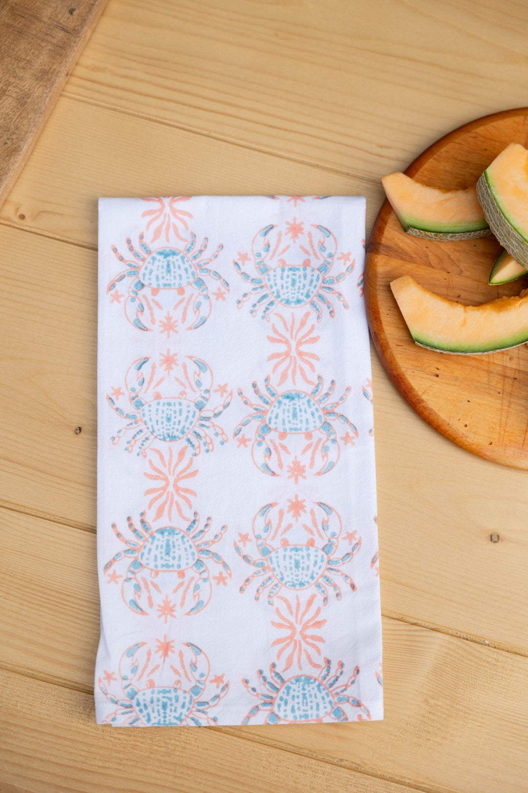 Organic Napkins (set of 4) - King Crab - Melon & Saltwater - The Mended Company